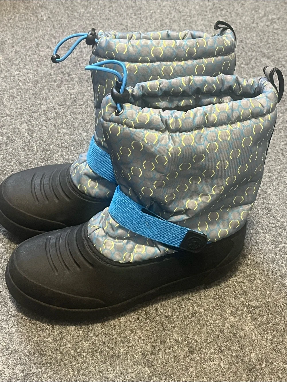 Northside Kids Frosty Waterproof Winter Boots in Gray and Blue